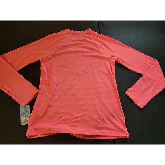 Cat & Jack Heart Flip Sequins Rash Guard - Coral XL - Picture 3 of 6